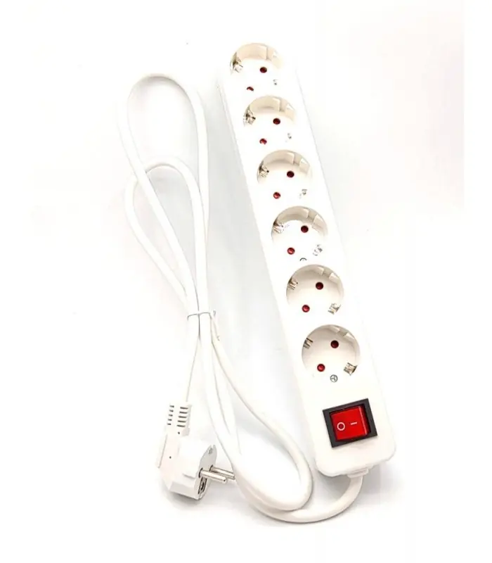 REGLETA 6 ENCHUFES SCHUKO BLANCA CON INTERRUPTOR 1,5 METROS REGLETA-6BI Ordenar Ahora Mismo