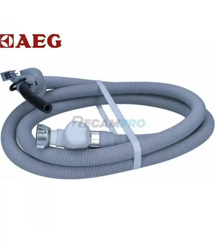 Novedad TUBO DE ENTRADA DEL AGUA CON AQUASTOP PARA LAVAVAJILLAS AEG DE 2M. 1115765123