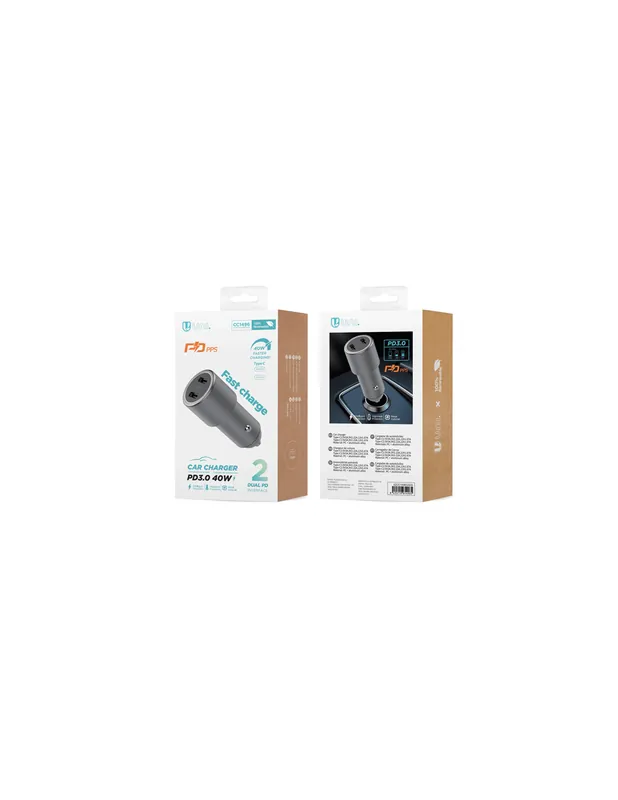 Popular Cargador smartphone coche 40W USB tipo C