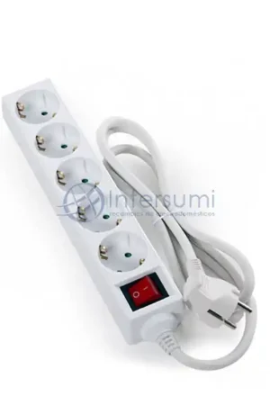 Entrega Rápida REGLETA 5 ENCHUFES SCHUKO CON INTERRUPTOR 1,5 METROS REGLETA-5BI