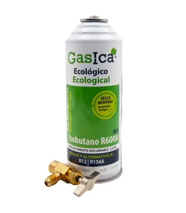 Súper Precio Gas refrigerante ecológico GASICA D2 - R12 R134a + llave de servicio
