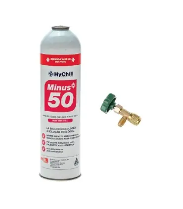 Alta Calidad Gas refrigerante ecológico MINUS 50 R22-R407C + llave de servicio