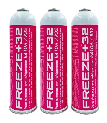 Pack 3 botellas gas refrigerante ecológico FREEZE+32 R410A-R32 Imprescindible (Must-Have)