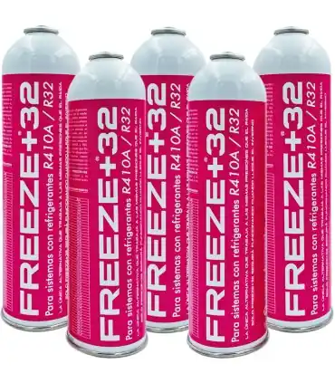 Pack 5 botellas gas refrigerante ecológico FREEZE+32 R410A-R32 Promoción Exclusiva
