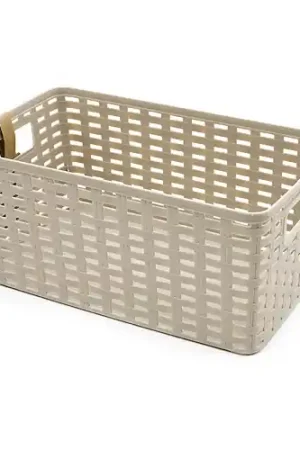 Bestseller Cesta De Almacenamiento Organizador Rattan Mimbre 5 Litros Beige