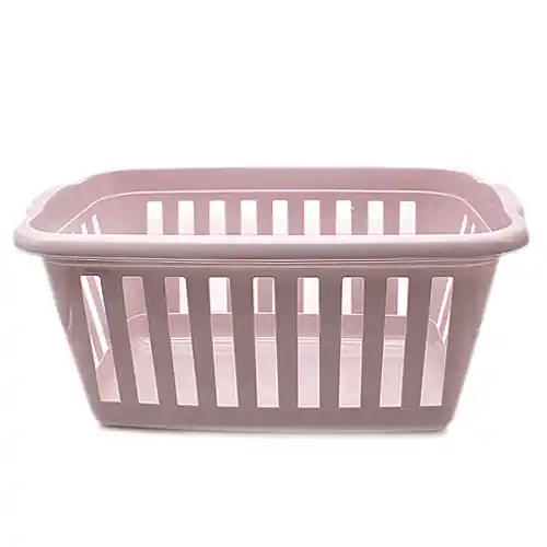 Económico Cesta Ropa Rectangular Plastico Rosa Claro