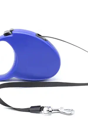 Correa Extensible Para Perros De Tamaño Mediano Y Pequeño 5 M Azul Ocasión Especial