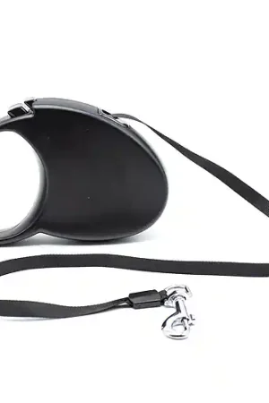 Correa Extensible Para Perros De Tamaño Mediano Y Pequeño 5 M Negro Precio De Oferta