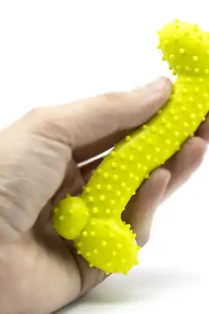 Alta Calidad Juguete Hueso Perros Morder Caucho 10 Cm Verde