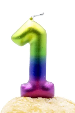 Garantía De Devolución De Dinero Numero 1 Vela Cumpleaños 6 Cm Multicolor