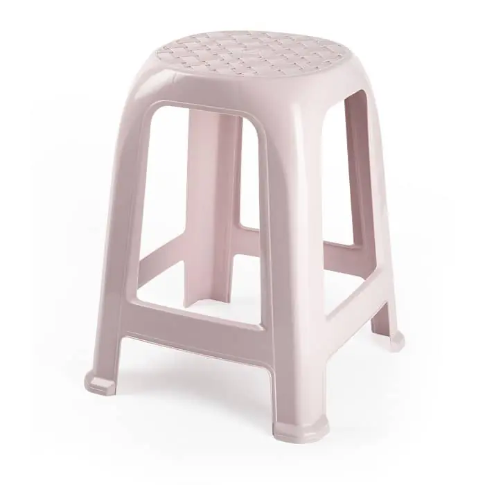 Oferta Taburete De Plastico Rosa Claro