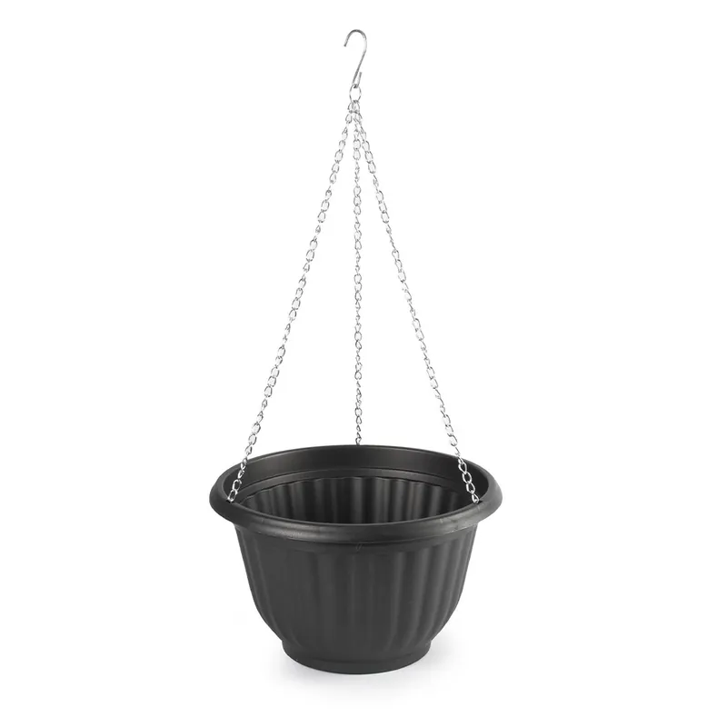 Macetero Colgante De Plástico 25 Cm Negro Pago Seguro