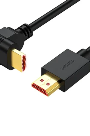 Cable Hdmi Acodado 270 Grados Contactos Dorados 4K 0.50 M Negro Ordena Ya