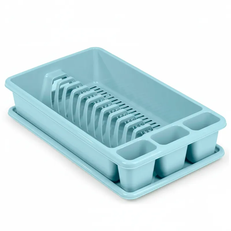 Escurreplato De Plastico Mediano Azul Claro Venta Final