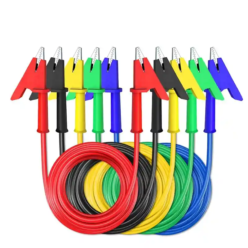 Venta Final Cables De Medicion 5 Cables Cocodrilo Multicolor