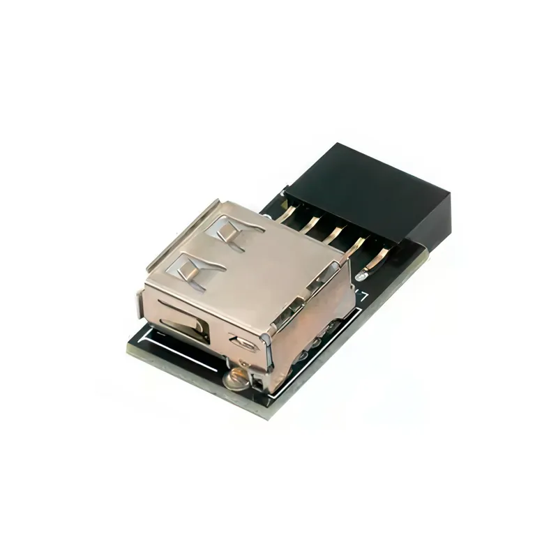 Precio Económico Adaptador Panel Frontal USB 2.0 Hembra A 9 Pines Hembra Derecha