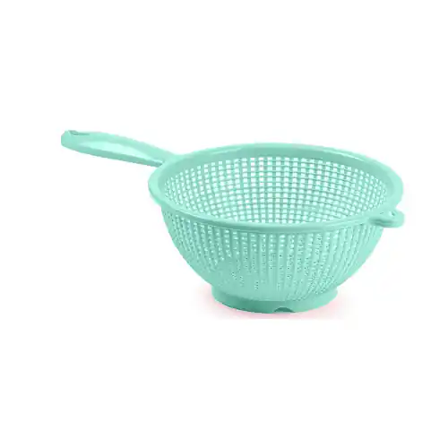 Escurridor Verduras Con Mango Plastico 22 Cm Verde Oferta Flash